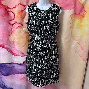 Kate Spade Love Graffiti Print Mini Dress